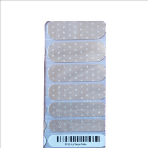 Jamberry Icy Taupe Polka Dot Press On Nails